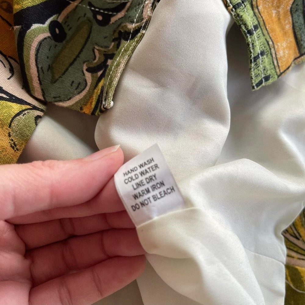 Vintage Kaktus Pablo Picasso All Over Print Linen Blend Button Up Jacket Size XL - Picture 8 of 9